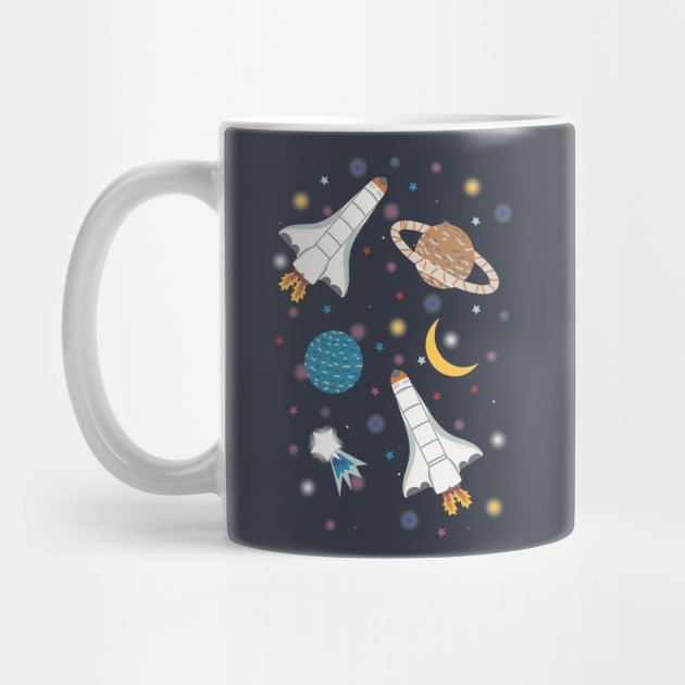 Space Planets Star intergalactic adventure by LozzieElizaDesigns